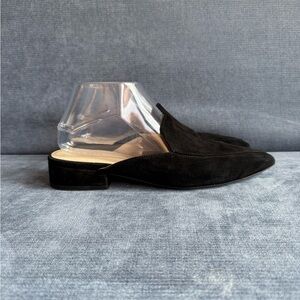 Cole Haan Womens Black Suede Piper Mule SZ 9 Slip On Preppy Pointed Toe Dressy